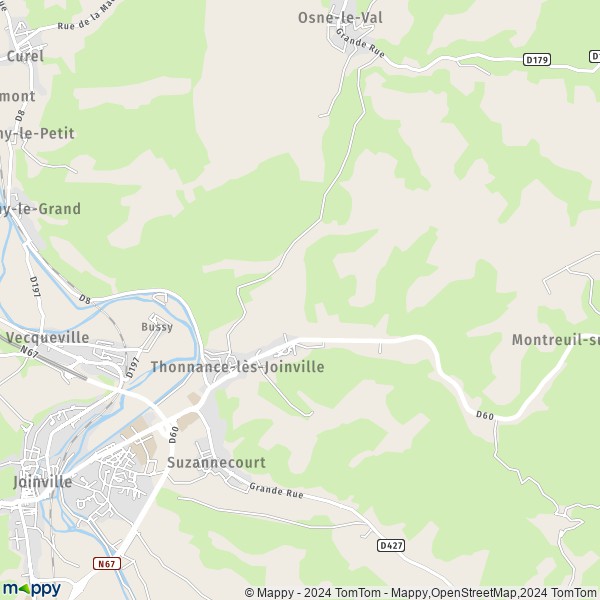 La carte pour la ville de Thonnance-lès-Joinville 52300