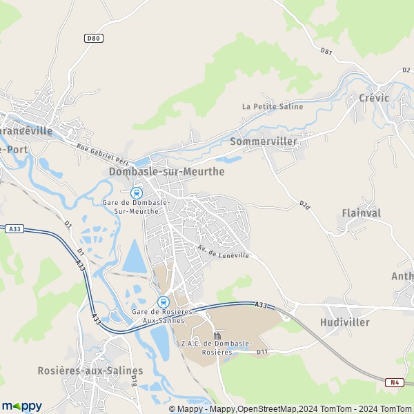 La carte pour la ville de Dombasle-sur-Meurthe 54110