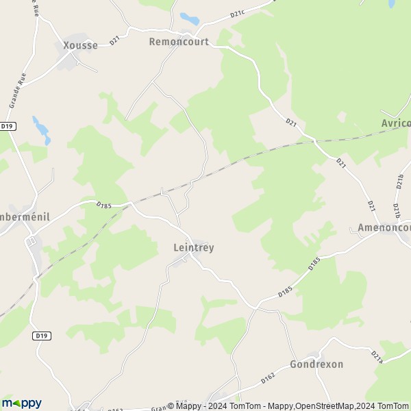 La carte pour la ville de Leintrey 54450