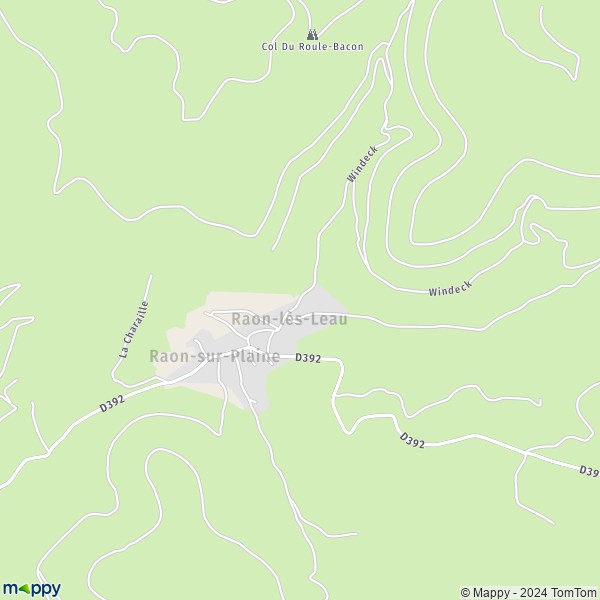 La carte pour la ville de Raon-lès-Leau 54540