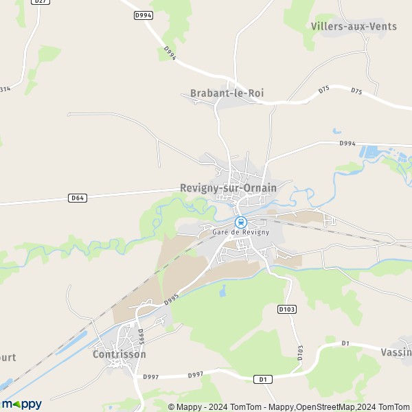 La carte pour la ville de Revigny-sur-Ornain 55800