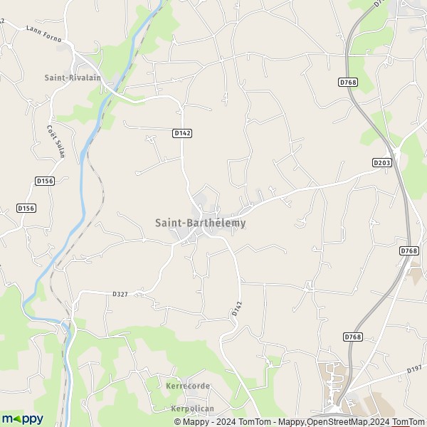 La carte pour la ville de Saint-Barthélemy 56150