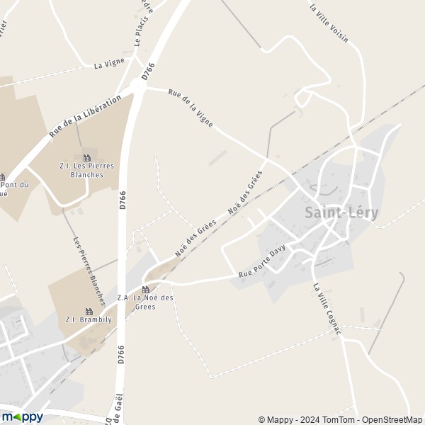 La carte pour la ville de Saint-Léry 56430