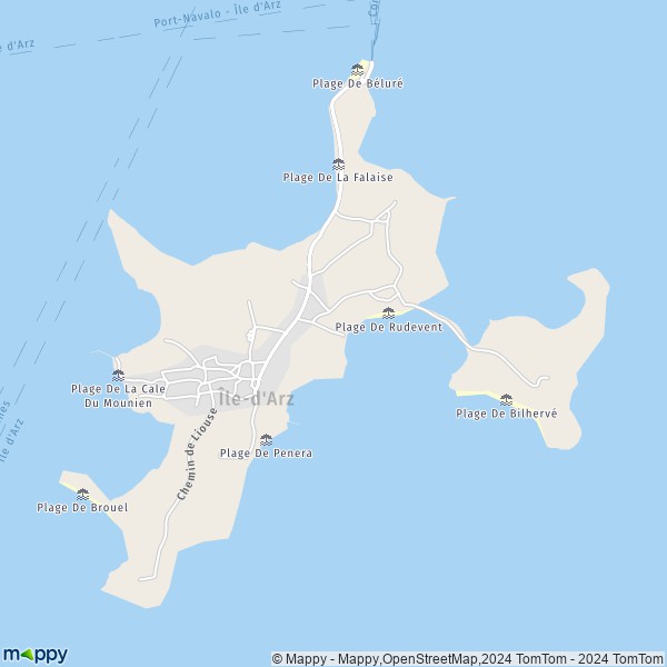 La carte pour la ville de Île-d'Arz 56840