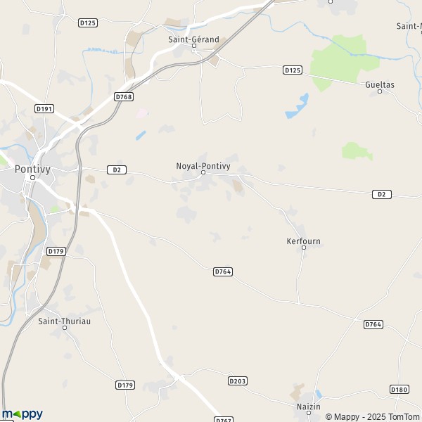 La carte pour la ville de Noyal-Pontivy 56920