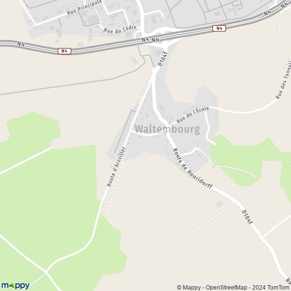 La carte pour la ville de Waltembourg 57370
