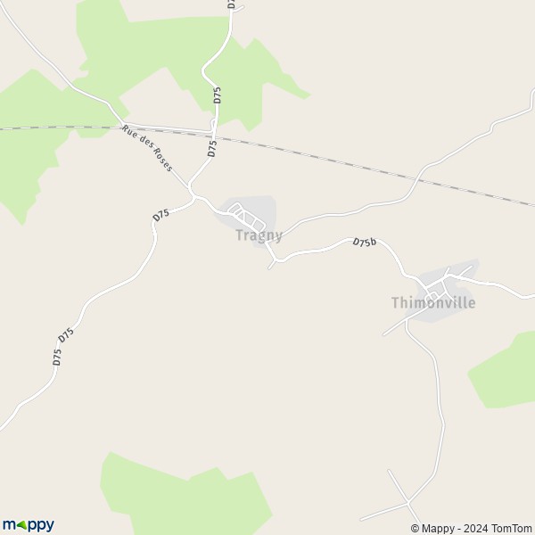 La carte pour la ville de Tragny 57580