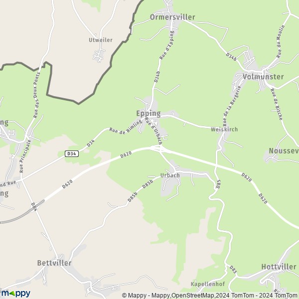 La carte pour la ville de Epping 57720