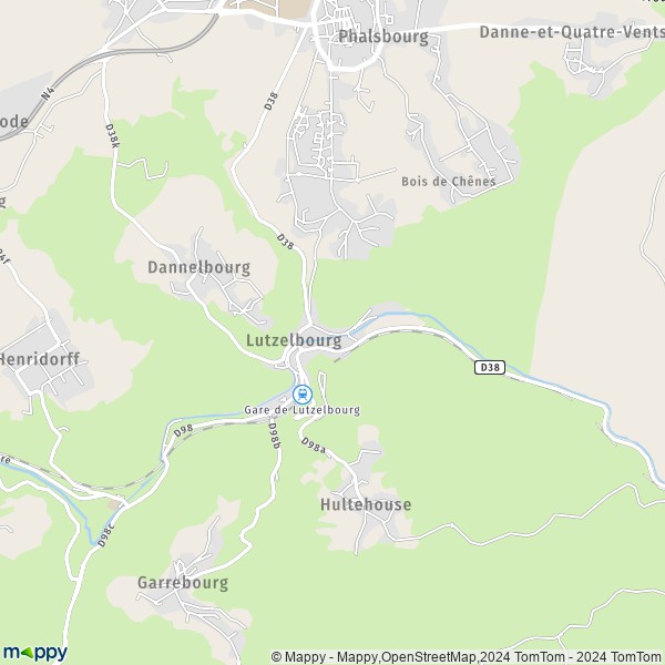 La carte pour la ville de Lutzelbourg 57820