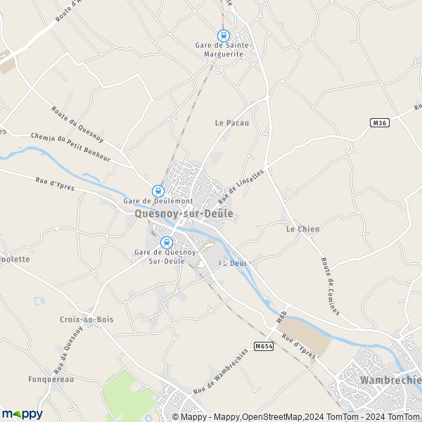 La carte pour la ville de Quesnoy-sur-Deûle 59890