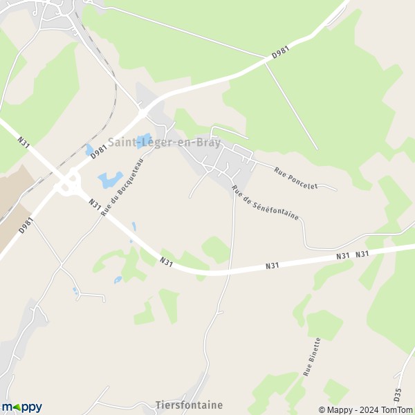 La carte pour la ville de Saint-Léger-en-Bray 60155