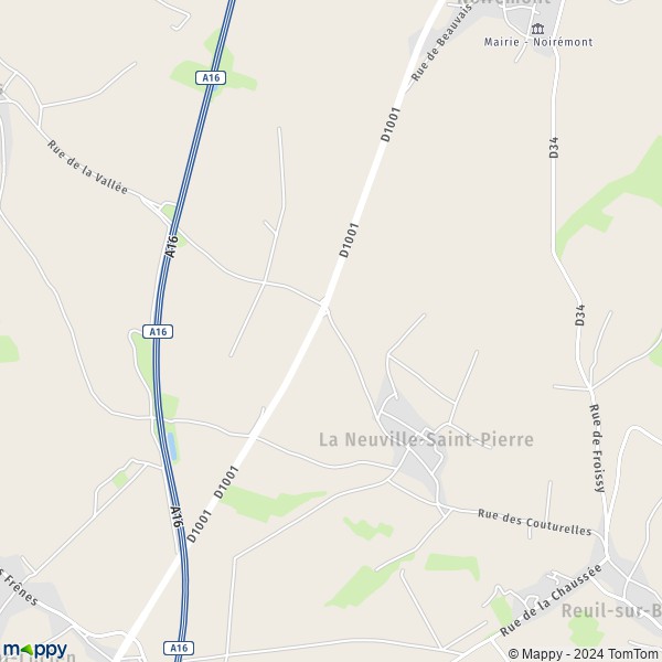 La carte pour la ville de La Neuville-Saint-Pierre 60480