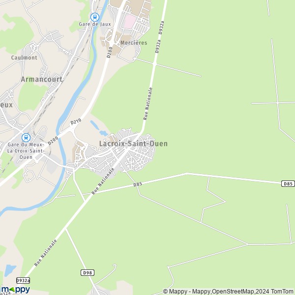 La carte pour la ville de Lacroix-Saint-Ouen 60610
