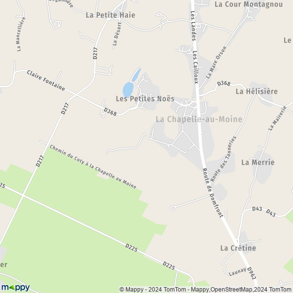 La carte pour la ville de La Chapelle-au-Moine 61100