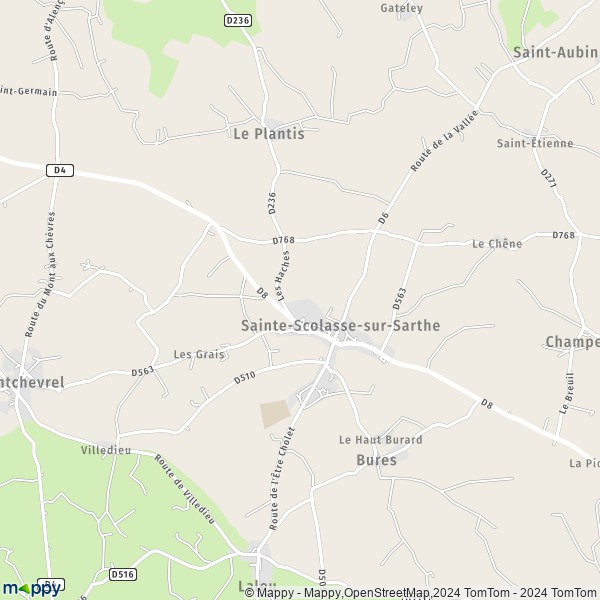 La carte pour la ville de Sainte-Scolasse-sur-Sarthe 61170