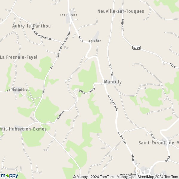 La carte pour la ville de Mardilly 61230