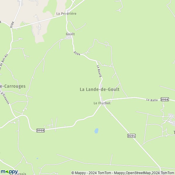 La carte pour la ville de La Lande-de-Goult 61320
