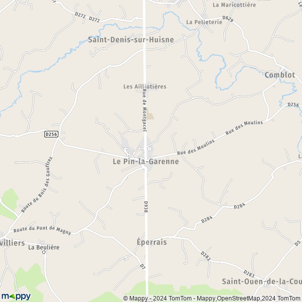 La carte pour la ville de Le Pin-la-Garenne 61400
