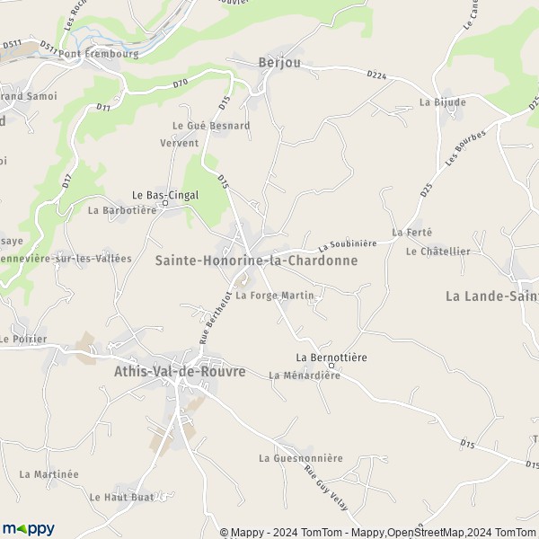 La carte pour la ville de Sainte-Honorine-la-Chardonne 61430