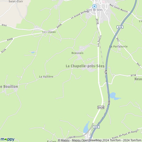 La carte pour la ville de La Chapelle-près-Sées 61500