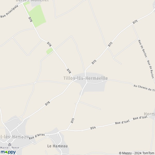 La carte pour la ville de Tilloy-lès-Hermaville 62690