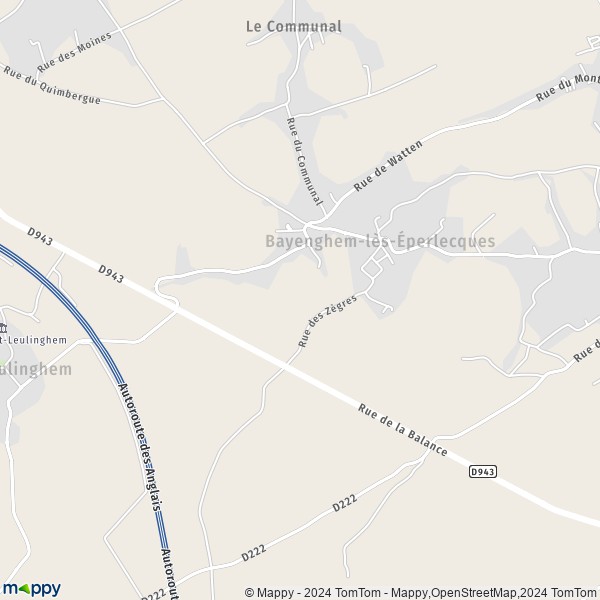La carte pour la ville de Bayenghem-lès-Éperlecques 62910