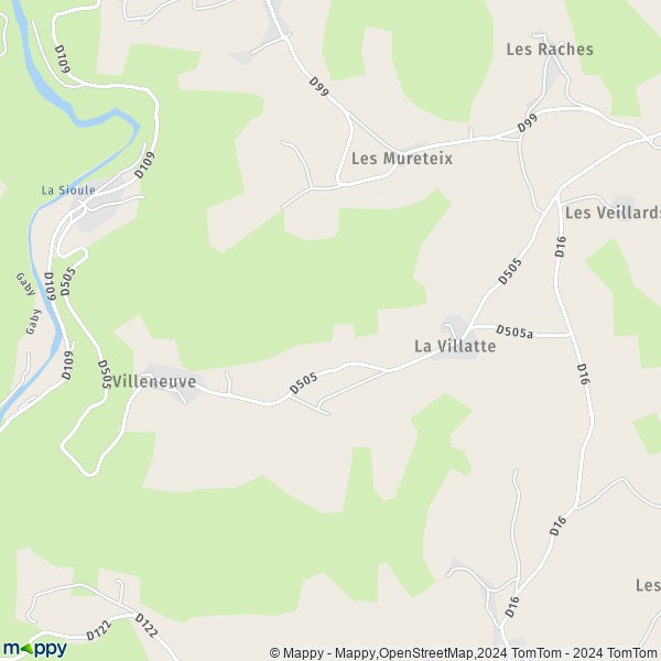 La carte pour la ville de Lisseuil 63440