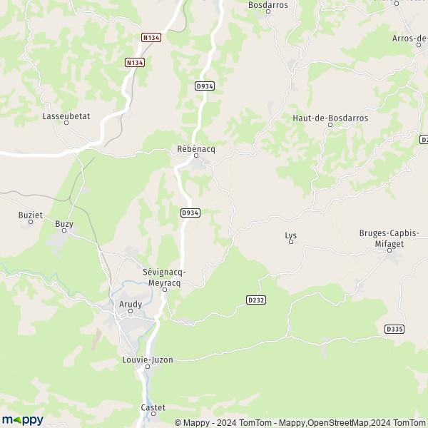 La carte pour la ville de Sévignacq-Meyracq 64260
