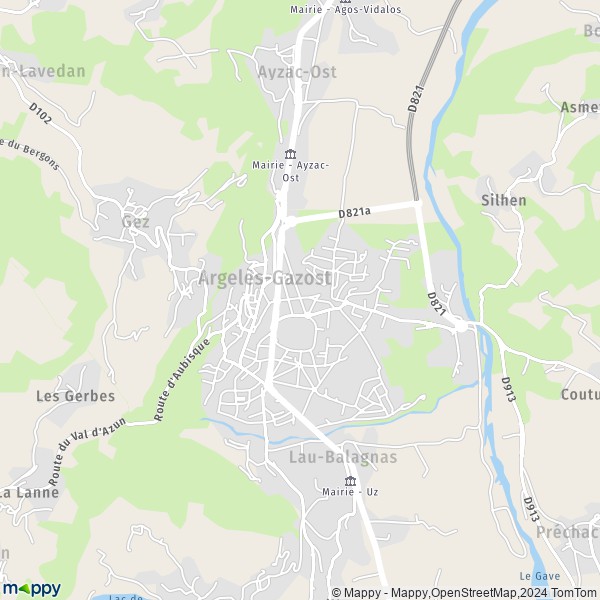 La carte pour la ville de Argelès-Gazost 65400