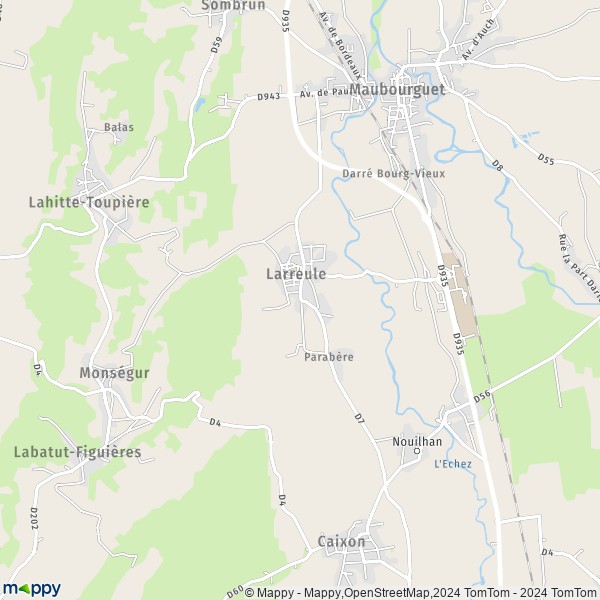 La carte pour la ville de Larreule 65700