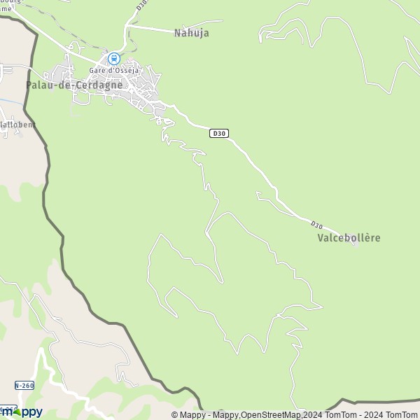 La carte pour la ville de Osséja 66340