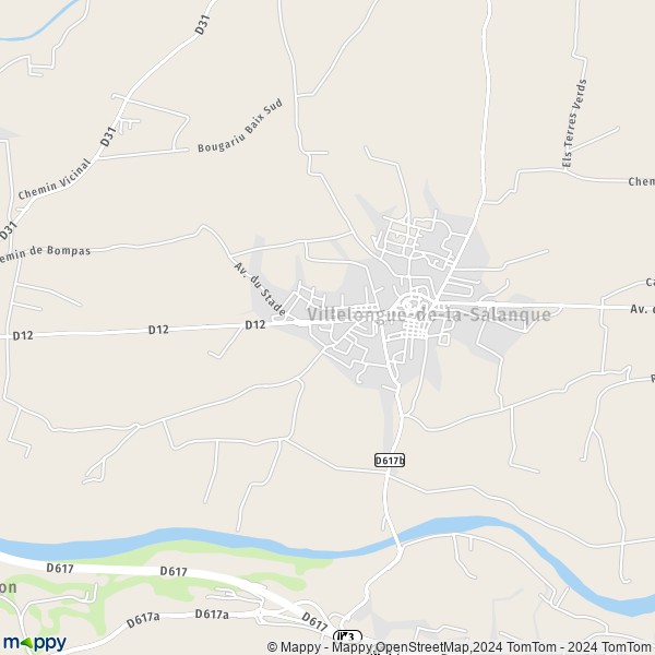 La carte pour la ville de Villelongue-de-la-Salanque 66410