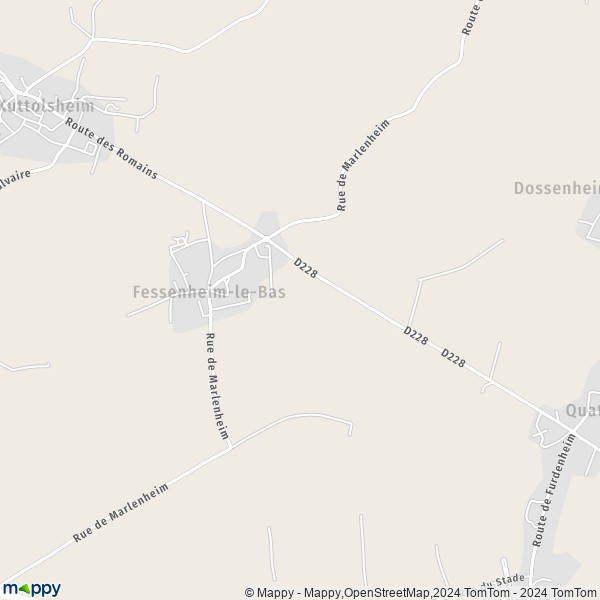 La carte pour la ville de Fessenheim-le-Bas 67117
