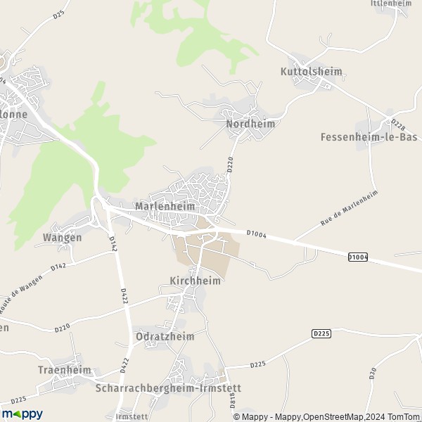La carte pour la ville de Marlenheim 67520