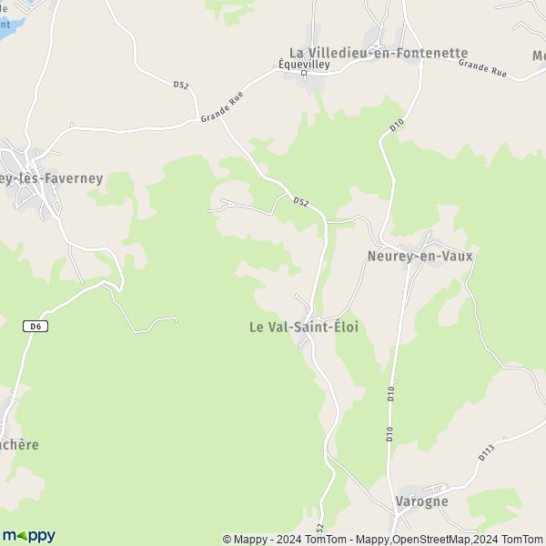 La carte pour la ville de Le Val-Saint-Éloi 70160