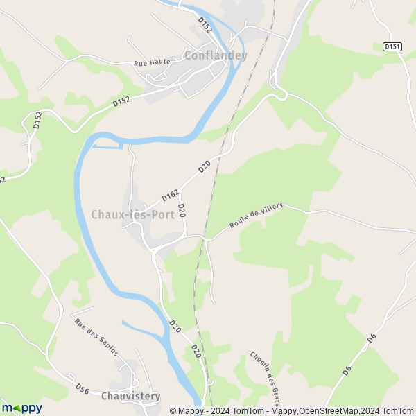 La carte pour la ville de Chaux-lès-Port 70170