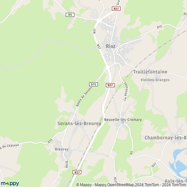 La carte pour la ville de Neuvelle-lès-Cromary 70190