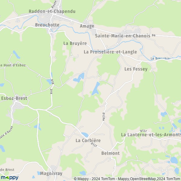 La carte pour la ville de La Proiselière-et-Langle 70310