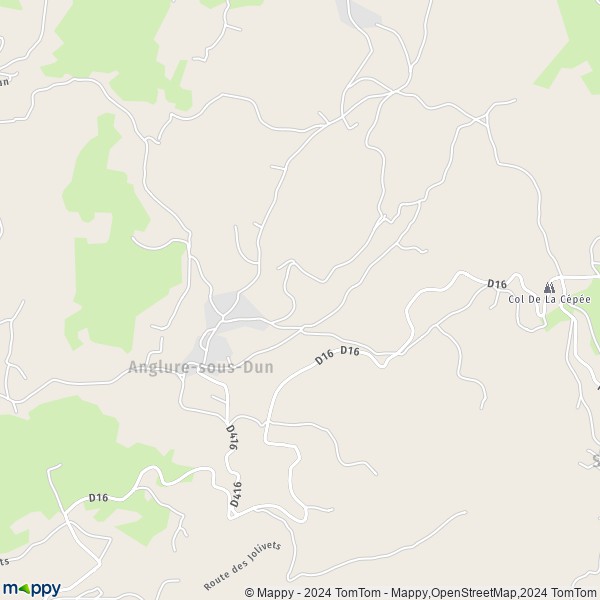 La carte pour la ville de Anglure-sous-Dun 71170