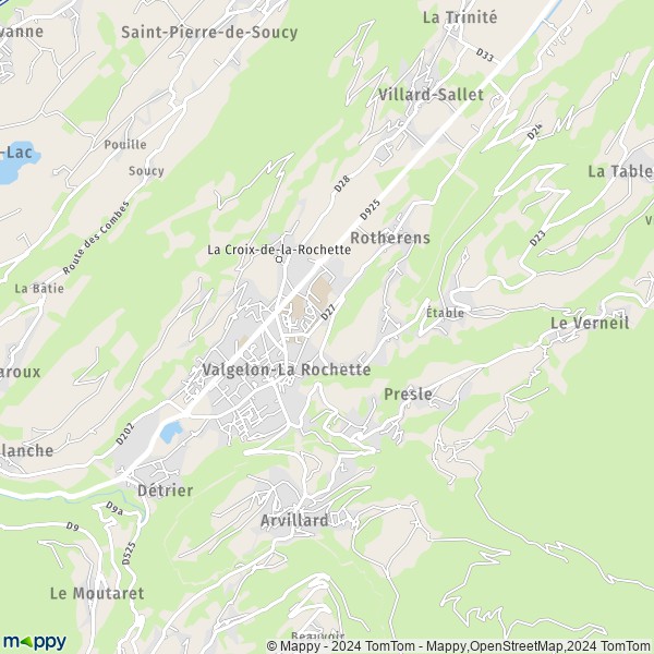 La carte pour la ville de Étable, 73110 Valgelon-La Rochette