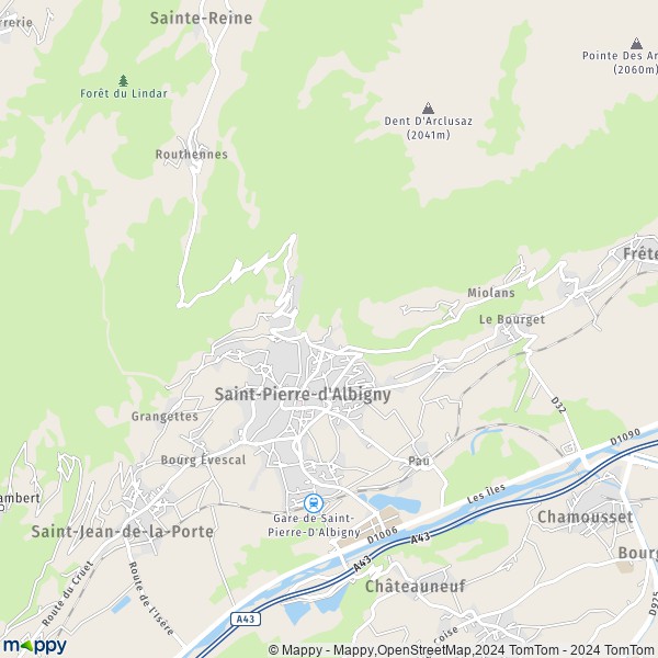 La carte pour la ville de Saint-Pierre-d'Albigny 73250