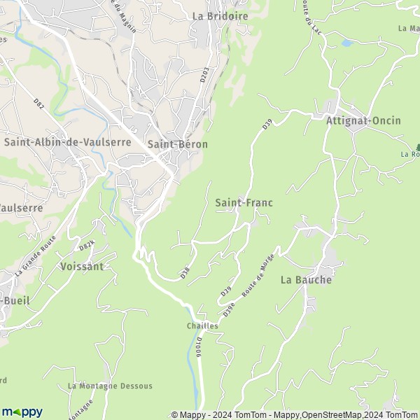La carte pour la ville de Saint-Franc 73360
