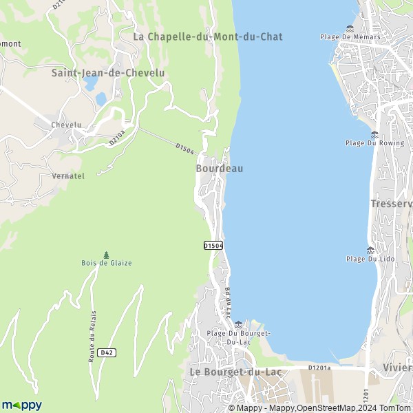 La carte pour la ville de Bourdeau 73370