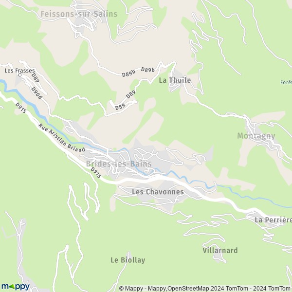 La carte pour la ville de Brides-les-Bains 73570