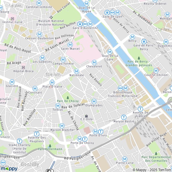 La carte pour la ville de 13e Arrondissement, Paris