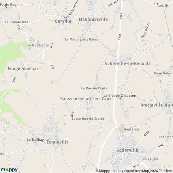 La carte pour la ville de Sausseuzemare-en-Caux 76110