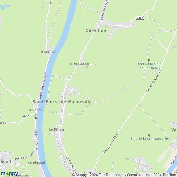 La carte pour la ville de Saint-Pierre-de-Manneville 76113