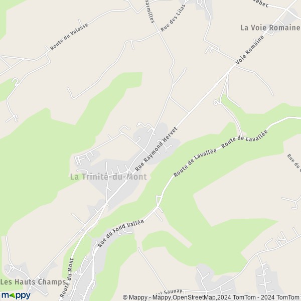 La carte pour la ville de La Trinité-du-Mont 76170