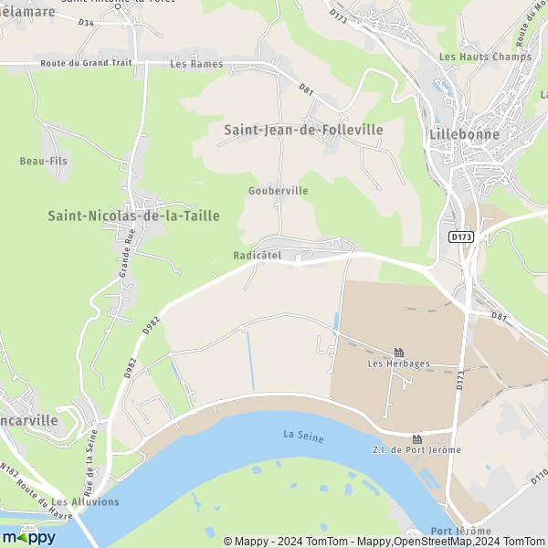La carte pour la ville de Saint-Jean-de-Folleville 76170