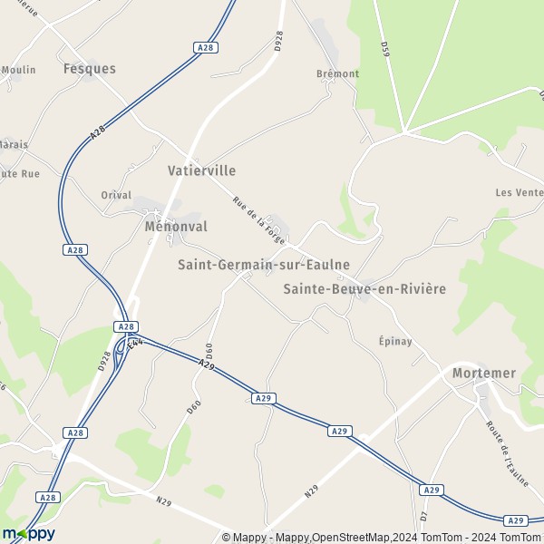 La carte pour la ville de Saint-Germain-sur-Eaulne 76270
